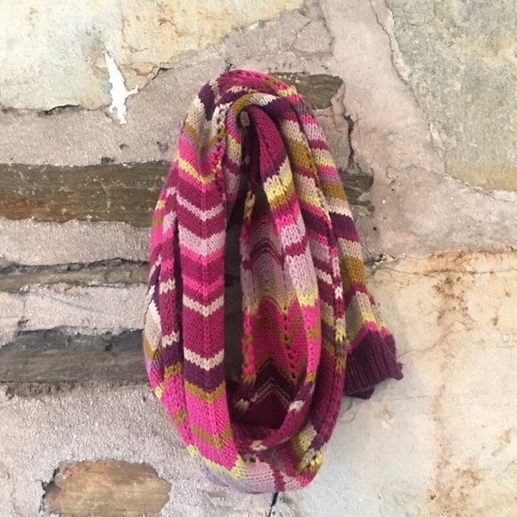 Missoni x Target Skinny Knit Pink Chevron Scarf